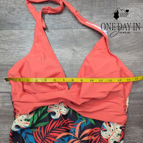 Suuksess Halter Tummy Control One Piece Swimsuit Size L - Picture 3 of 5